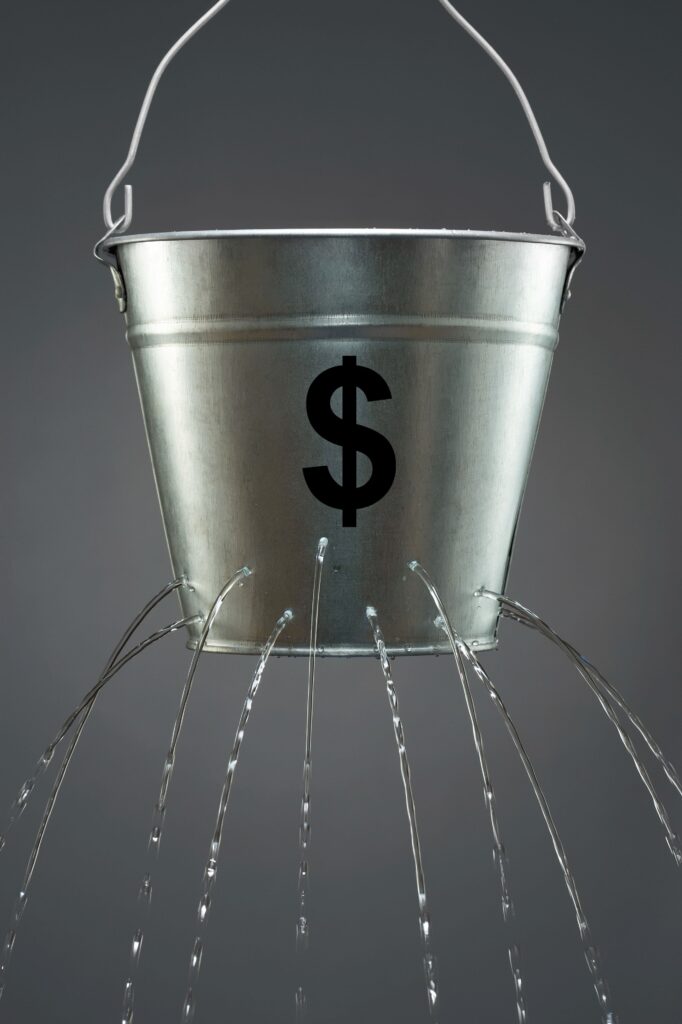 Leaky Bucket w $ sign